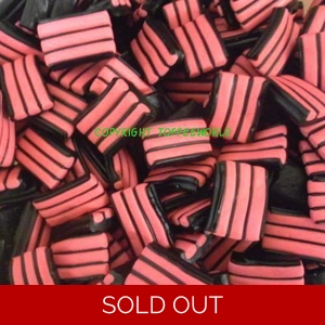 Strawberry Flavoured Liquorice Stripes - Maku Laku